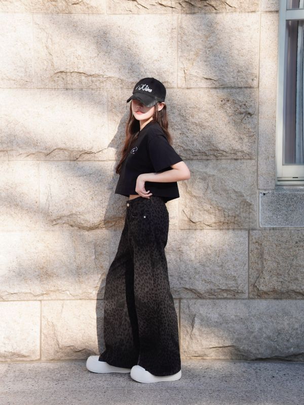 Bottom.｜天花板低調豹紋寬褲 