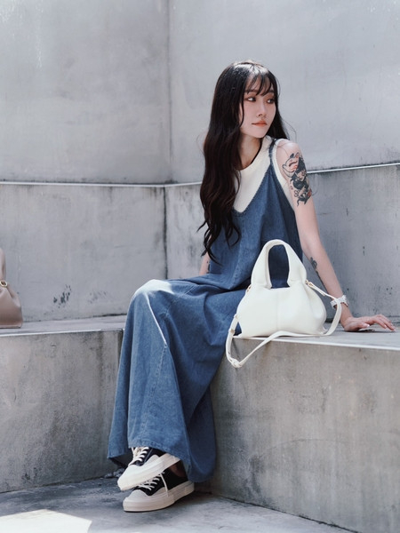 iNINE日式夏季牛仔傘裙 