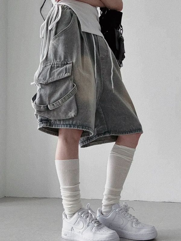 Boy’s style 韓系立體多口袋五分褲 