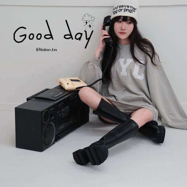 iNINE韓系軟底軟皮方頭靴 