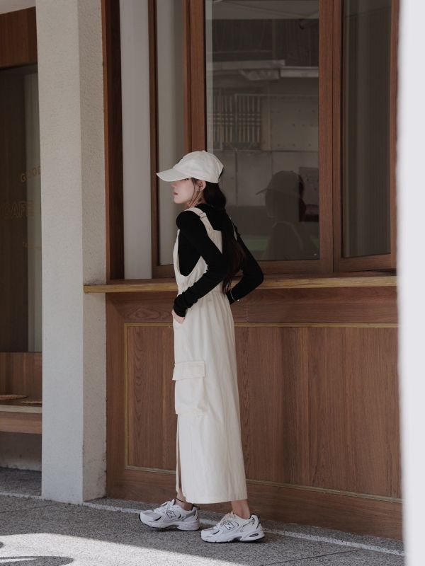 iNINE 韓氣滿滿開衩連身裙 