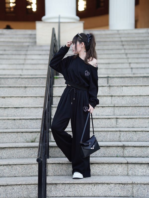 Set.｜iNINE獨家自訂慵懶風斜肩套裝 