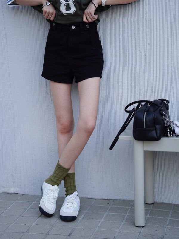 Bottom|雙心牛仔短褲 