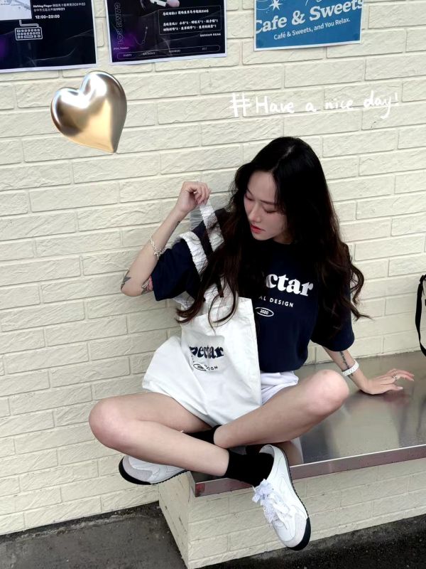 韓系簡約字T+包包套組 