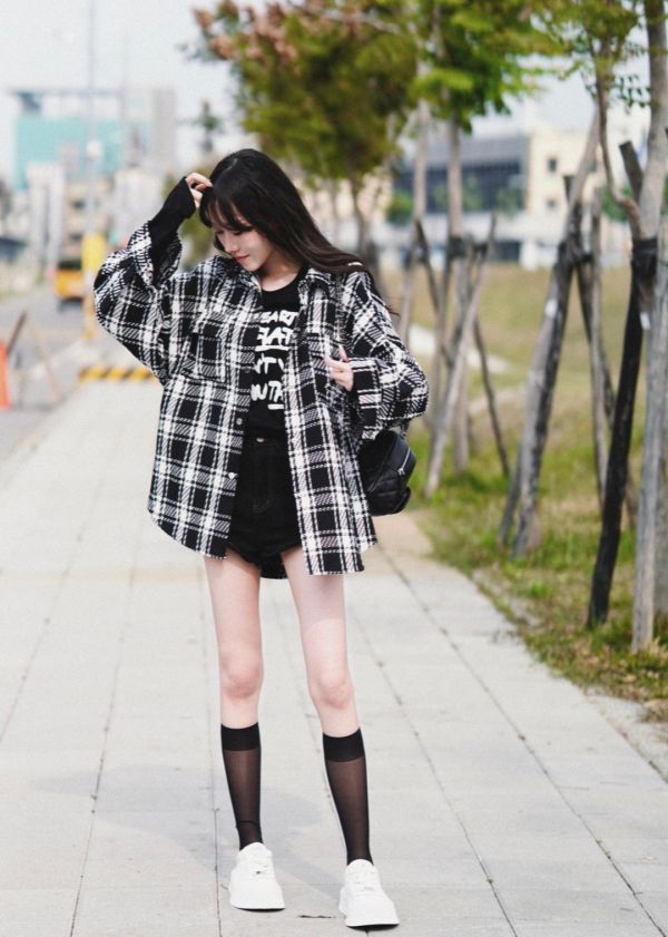 iNINE 小香風編織紋外搭 