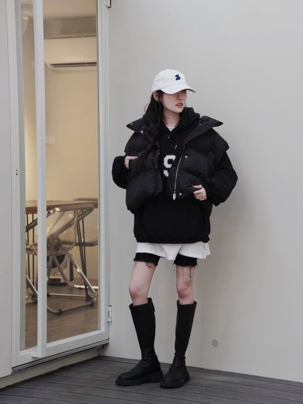 iNINE 可拆帽羽絨背心 
