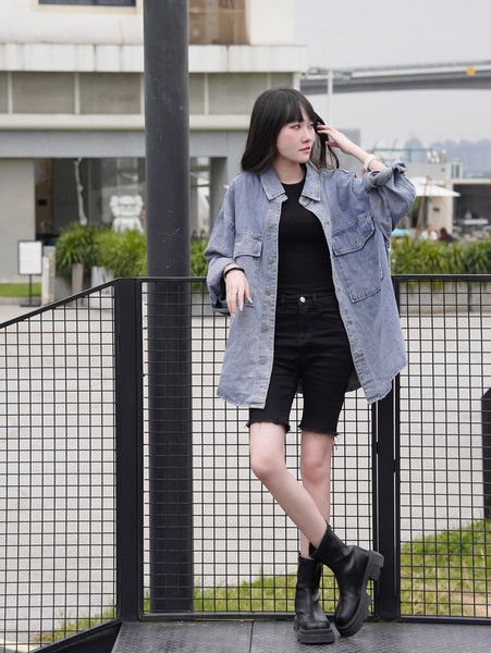 iNINE獨家自訂極軟雙口袋牛仔外套 