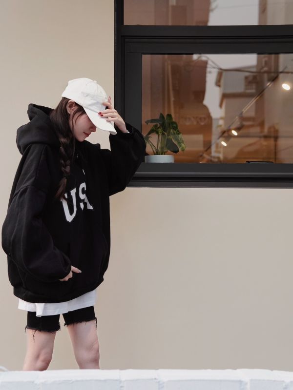 iNINE 滿滿韓味USA刷毛帽t 