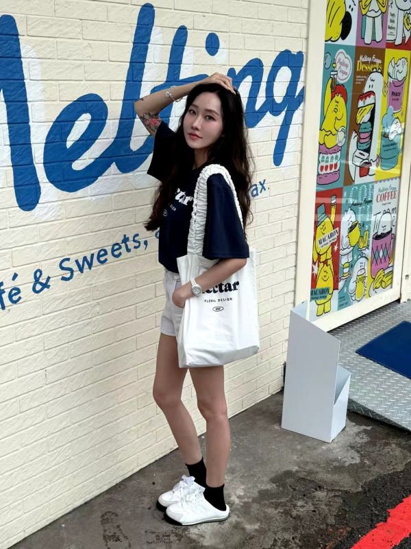 韓系簡約字T+包包套組 