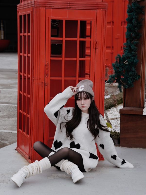 iNINE 滿滿愛心冬日暖暖針織毛衣 