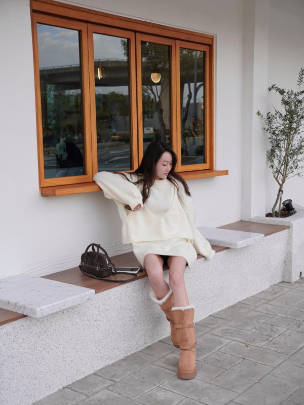 OneWear.｜韓系兩件式厚磅針織毛衣 