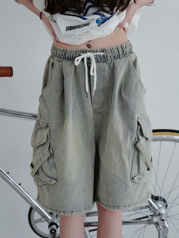 Boy’s style 韓系立體多口袋五分褲 