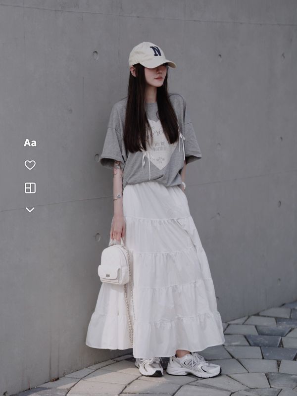 iNINE韓系口袋A字飄裙 