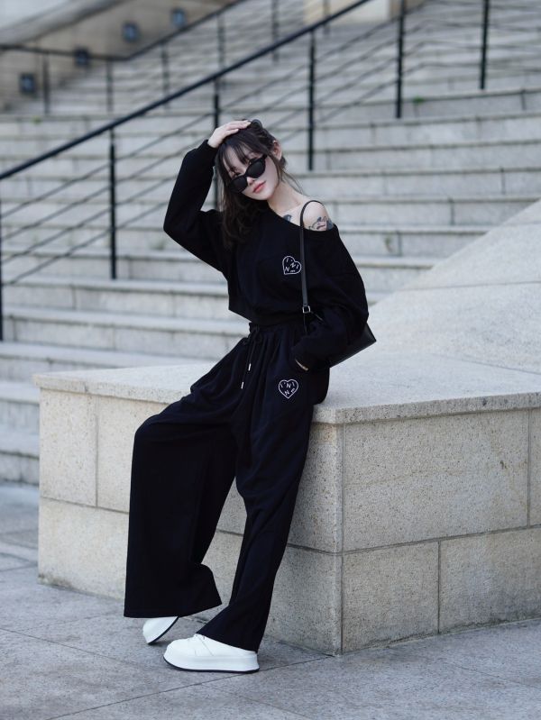 Set.｜iNINE獨家自訂慵懶風斜肩套裝 