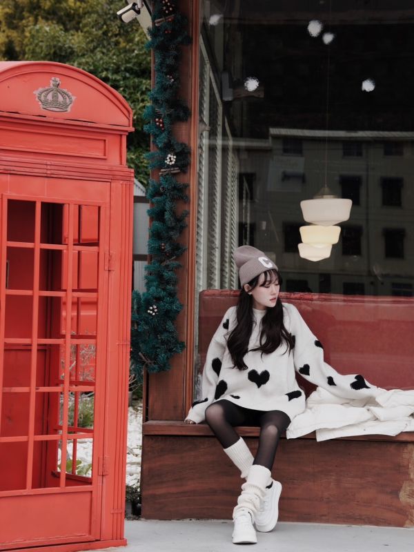 iNINE 滿滿愛心冬日暖暖針織毛衣 