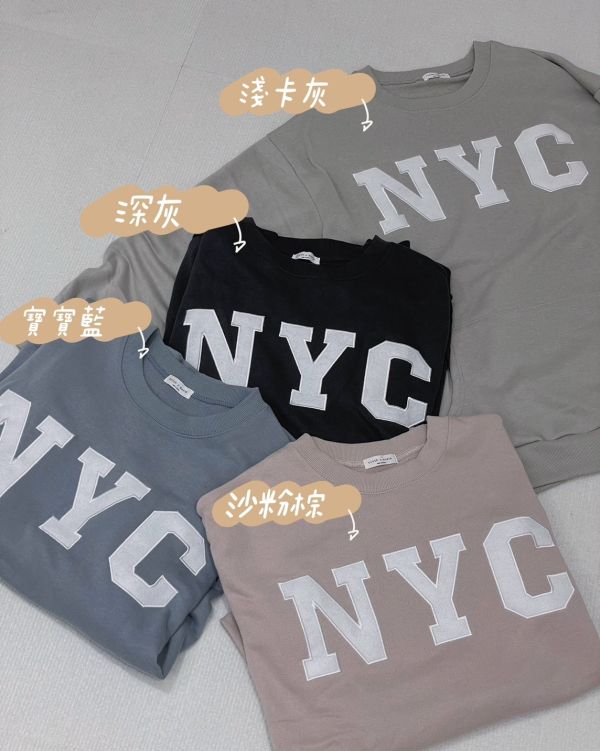 現貨|iNINE正韓NYC口袋大學T 