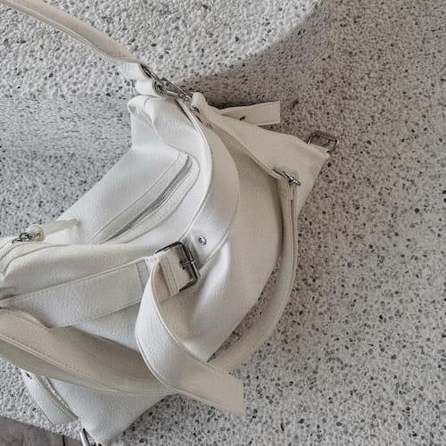 限時商品.｜荔枝紋大容量軟皮hobo包 