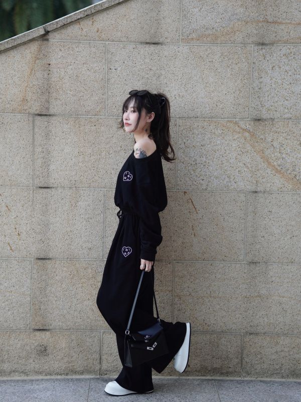 Set.｜iNINE獨家自訂慵懶風斜肩套裝 
