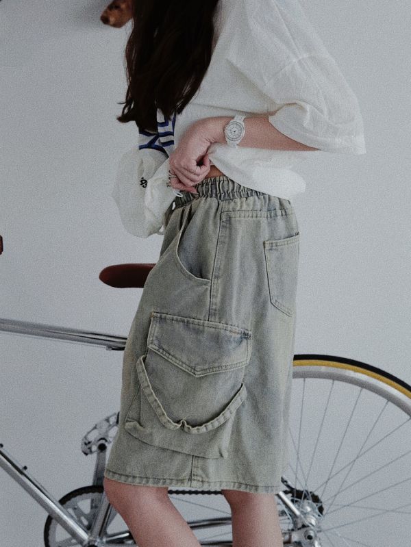 Boy’s style 韓系立體多口袋五分褲 