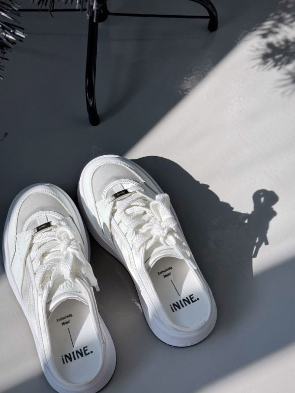 iNINE.｜White V5厚底小白鞋 