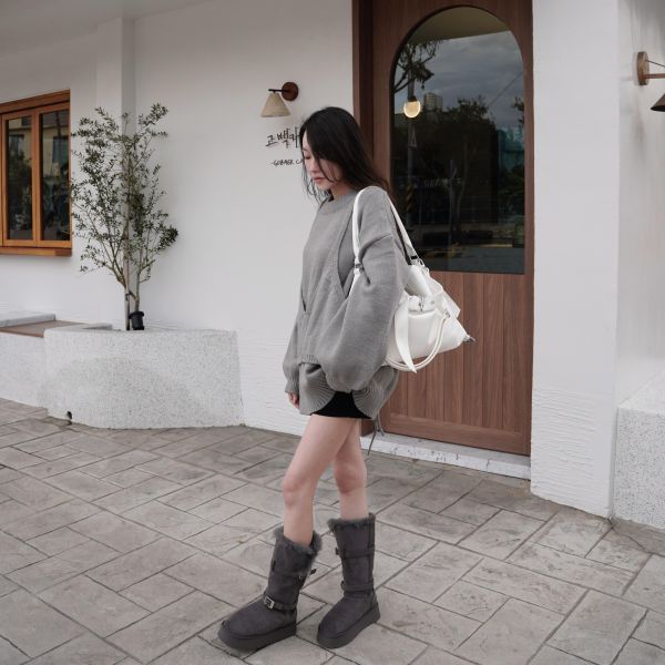 限時商品.｜荔枝紋大容量軟皮hobo包 