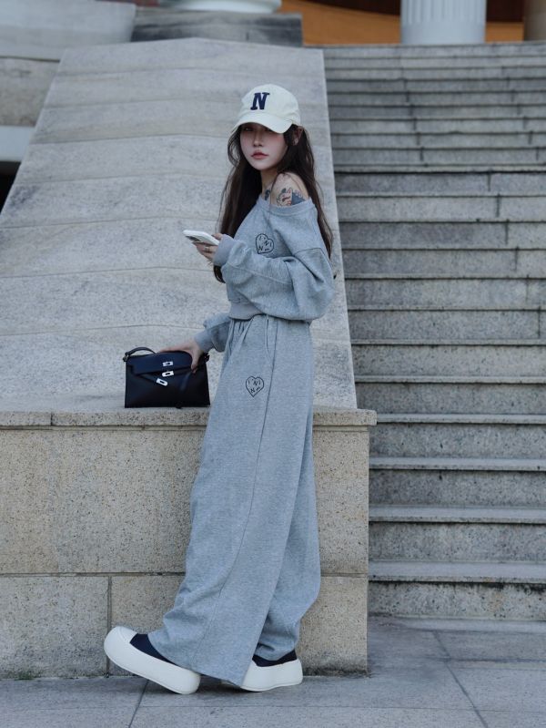 Set.｜iNINE獨家自訂慵懶風斜肩套裝 