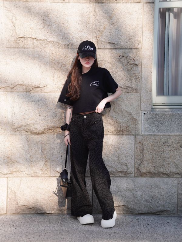 Bottom.｜天花板低調豹紋寬褲 