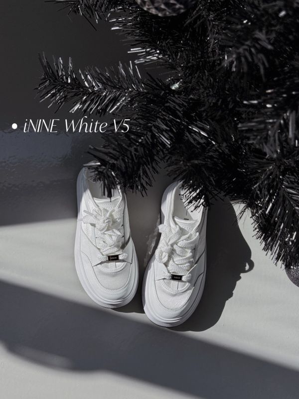 iNINE.｜White V5厚底小白鞋 