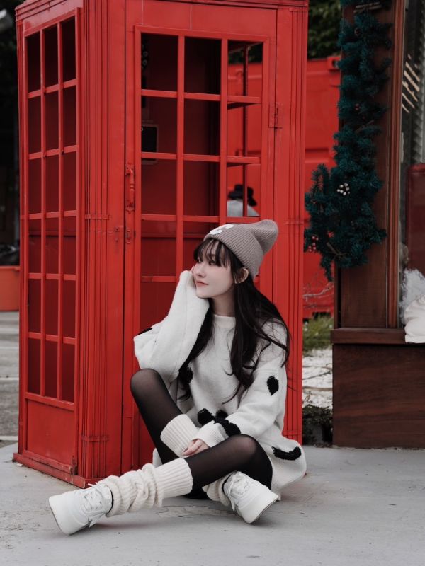 iNINE 滿滿愛心冬日暖暖針織毛衣 