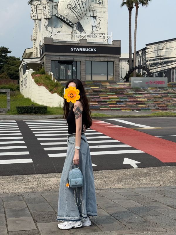 長腿神器｜韓系A字傘狀毛邊牛仔裙 