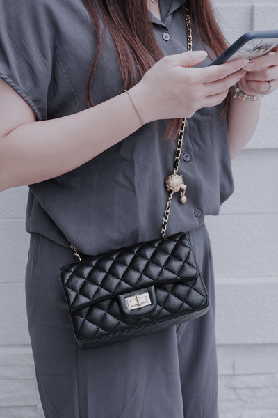 iNINE韓國訂製小金球菱紋信封包 