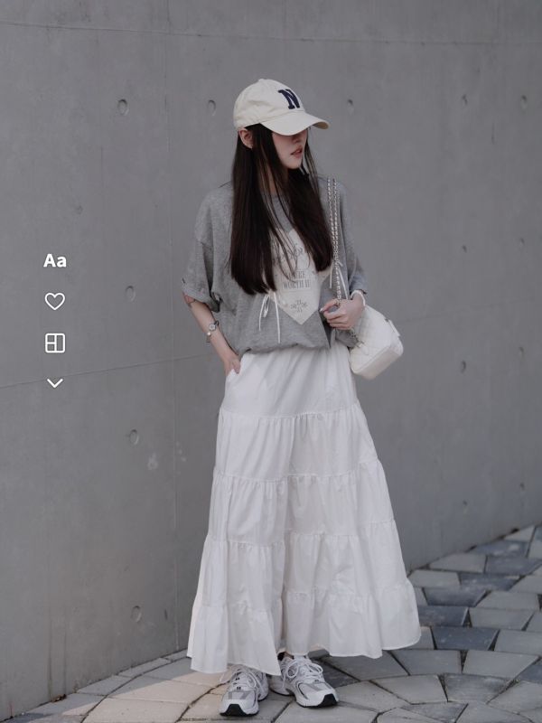 iNINE韓系口袋A字飄裙 