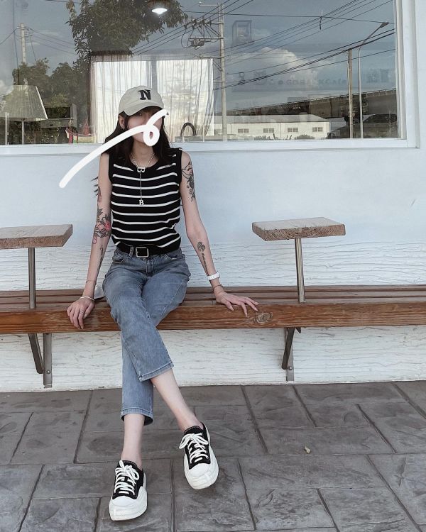 iNINE韓國拼接色軟底兩穿半拖鞋 