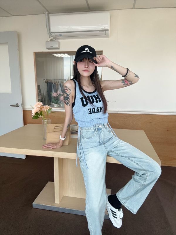 CHUU涼爽夏日拉繩背心 