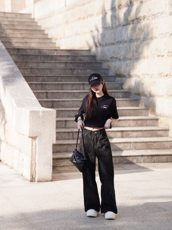 Bottom.｜天花板低調豹紋寬褲 