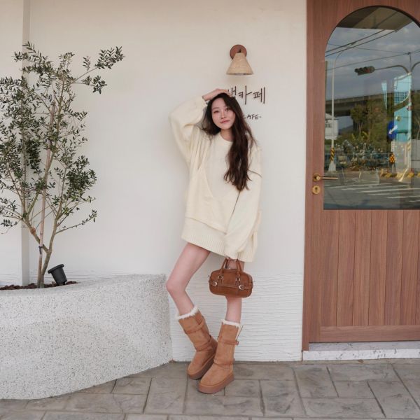 OneWear.｜韓系兩件式厚磅針織毛衣 