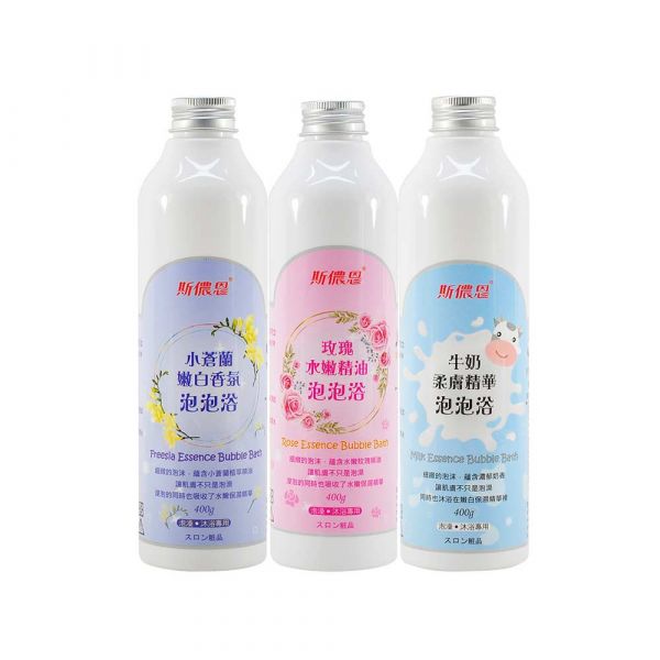 斯儂恩 泡泡浴 400ml 玫瑰/小蒼蘭/牛奶 