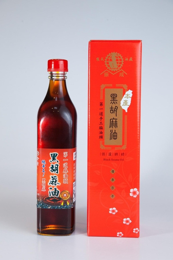 振成純手工黑芝麻油520ml-全素 