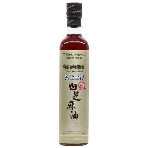 多吉師冷壓壓榨純白芝麻油500ml-全素 