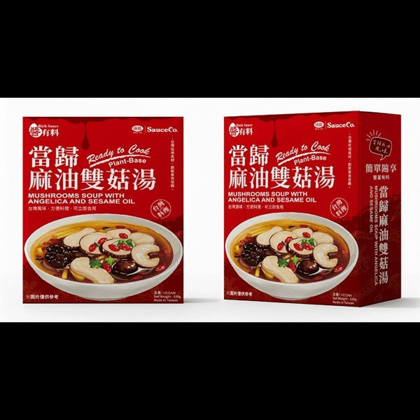 味榮當歸麻油雙菇湯530g-全素 