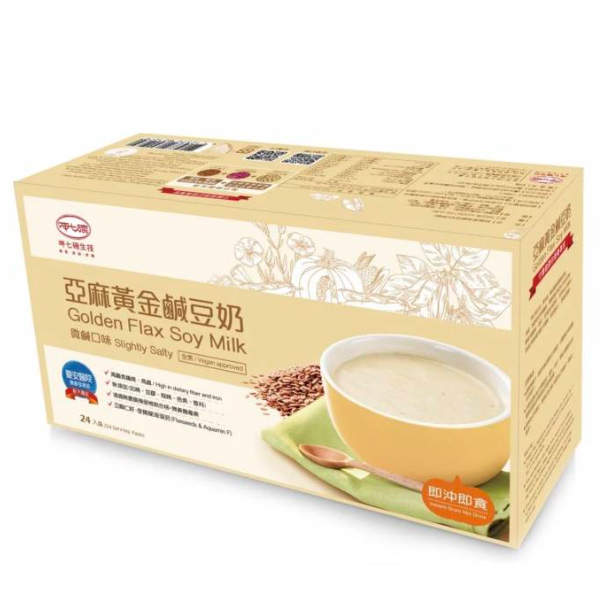 呷七碗亞麻黃金鹹豆奶30g*24入-全素 