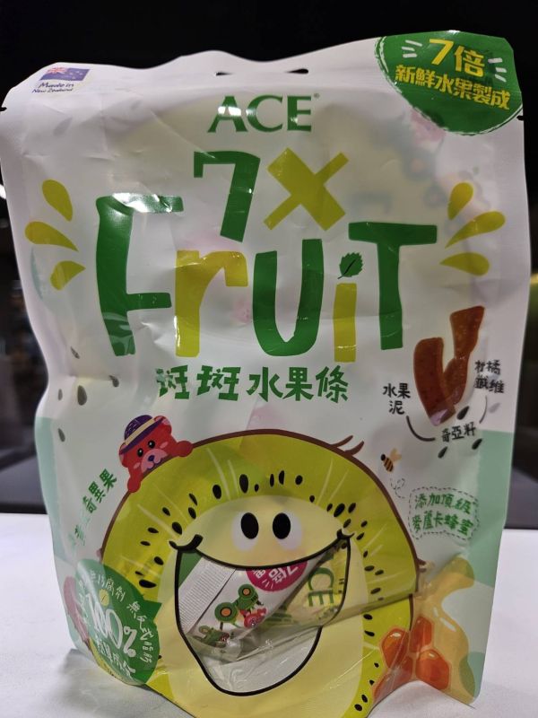 ACE斑斑水果條(黃金奇異果+奇亞籽)90g/袋-全素(含蜂蜜) 