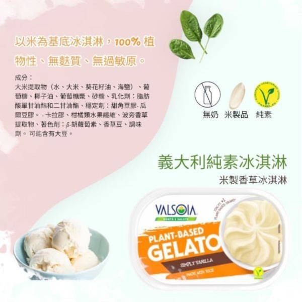 Valsoia 米香草冰淇淋500g-全素 