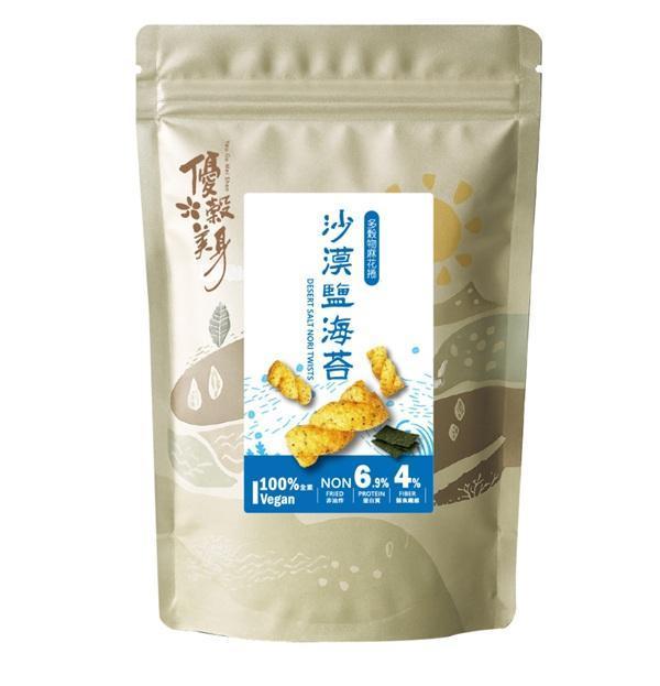 優穀美身多穀物麻花捲(沙漠鹽海苔)60g-全素 