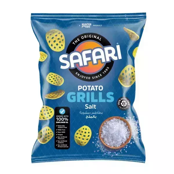 SAFARI格子洋芋片(海鹽味)60g-全素 