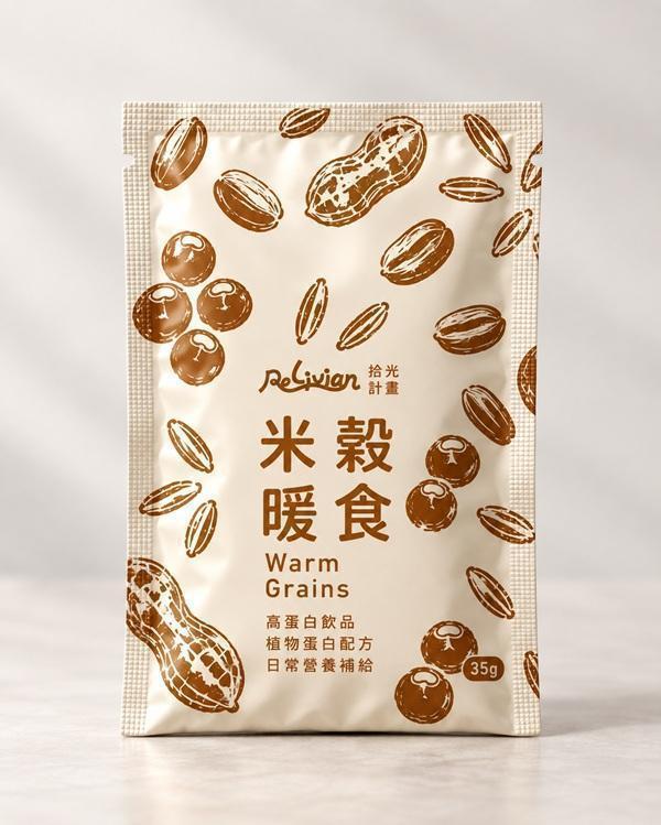 Relivian拾光計畫米穀暖食植物蛋白粉35g-全素 