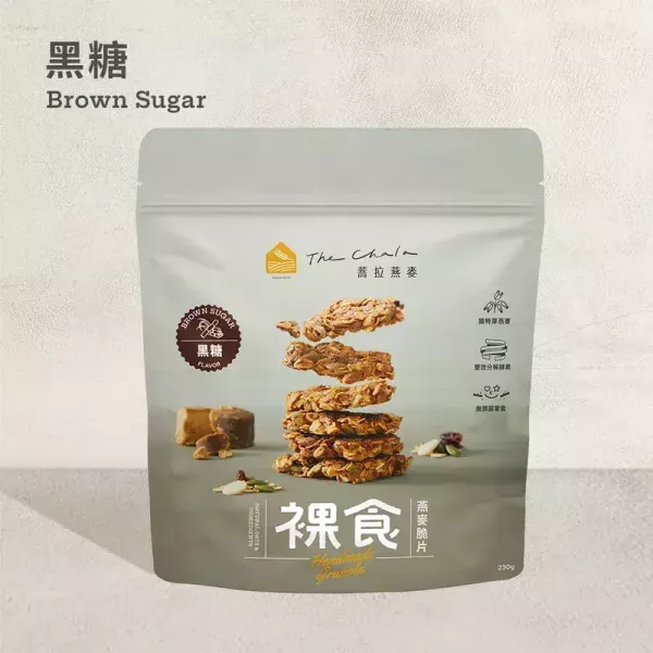 The Chala黑糖裸食燕麥脆片230g 