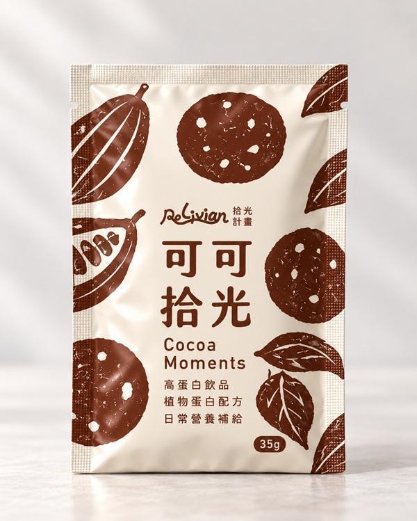 Relivian拾光計畫可可拾光植物蛋白粉35g-全素 