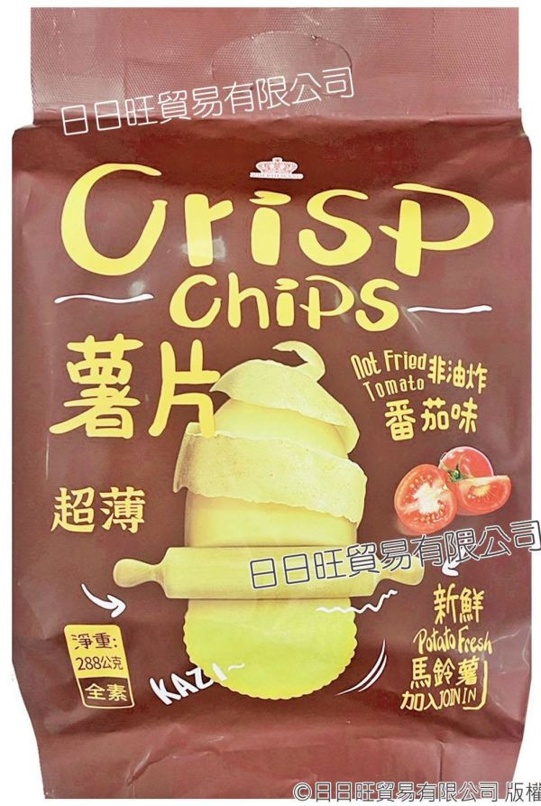 日日旺馬鈴薯片(番茄味)288g-全素 
