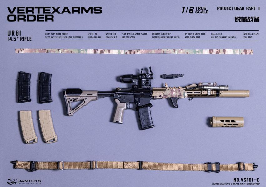 【史派克工廠】預購免運Q4 DAMTOYS 1/6 銳械戰備武器吊卡第一彈 NO.VSF01-A-G 共7款 0514 DAMTOYS 1/6 銳械戰備武器吊卡第一彈 NO.VSF01-A-G 共7款